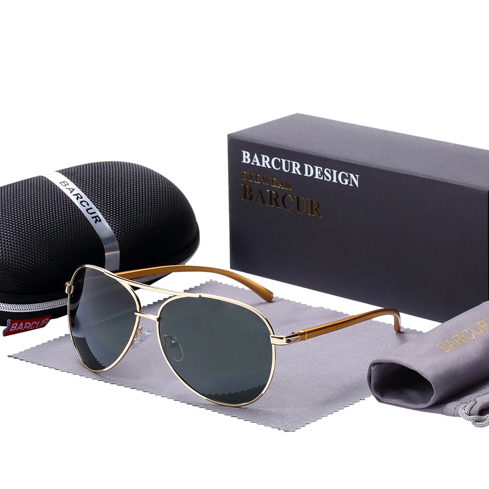 BARCUR Eyewear Accessories Men Sunglasses Male Hot Male Sun Glasses Polarized Sunglasses for Men Glasses