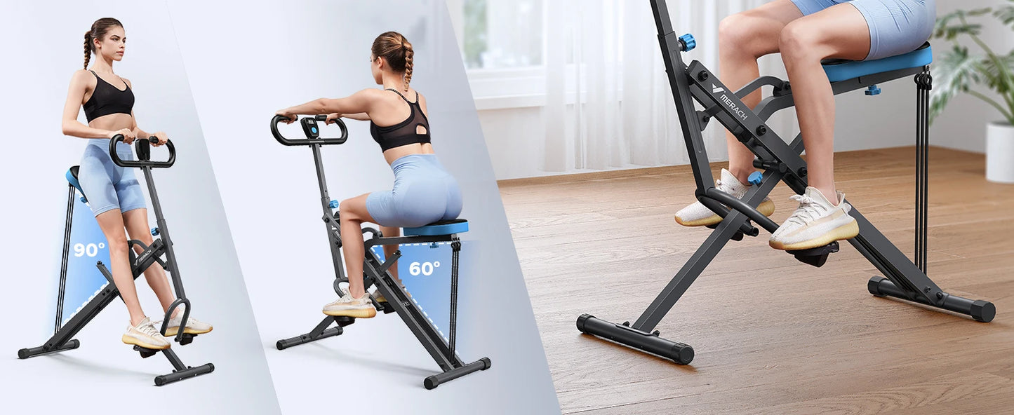 Adjustable Foldable Squat Machine for Home Workout