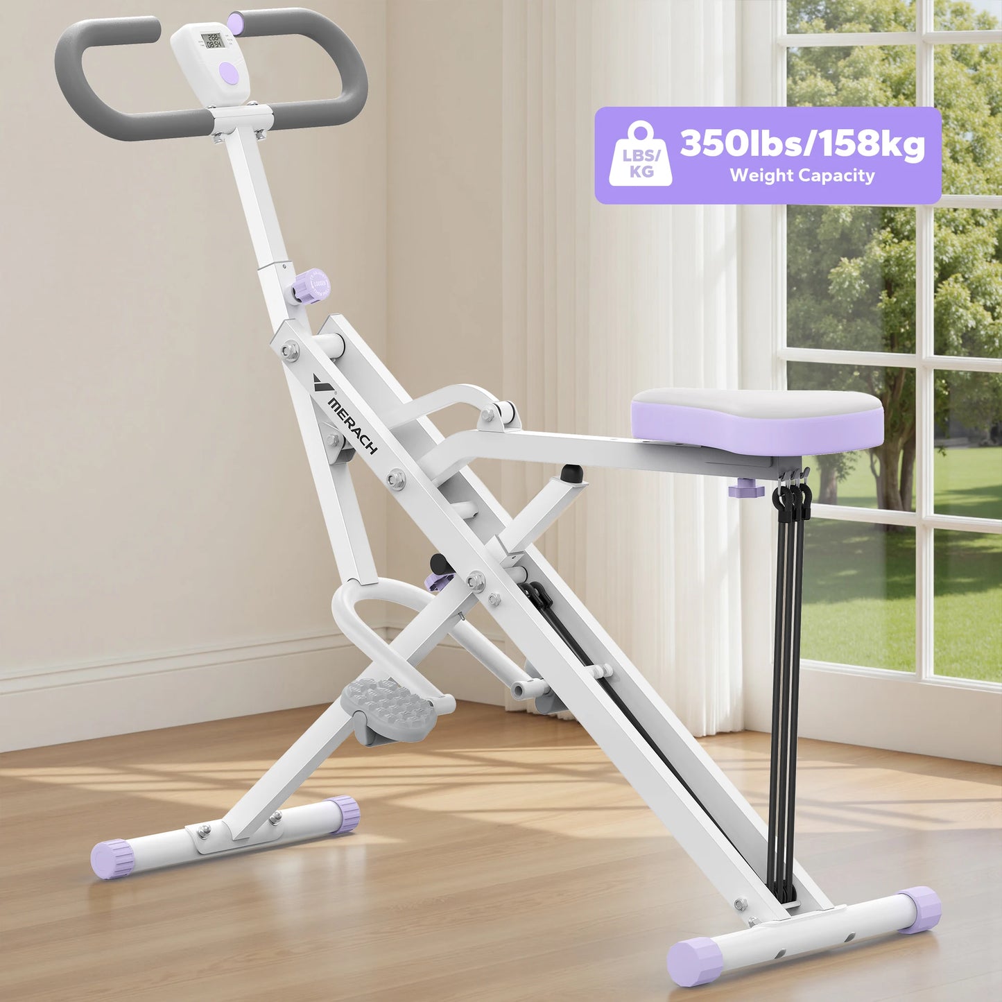 Adjustable Foldable Squat Machine for Home Workout