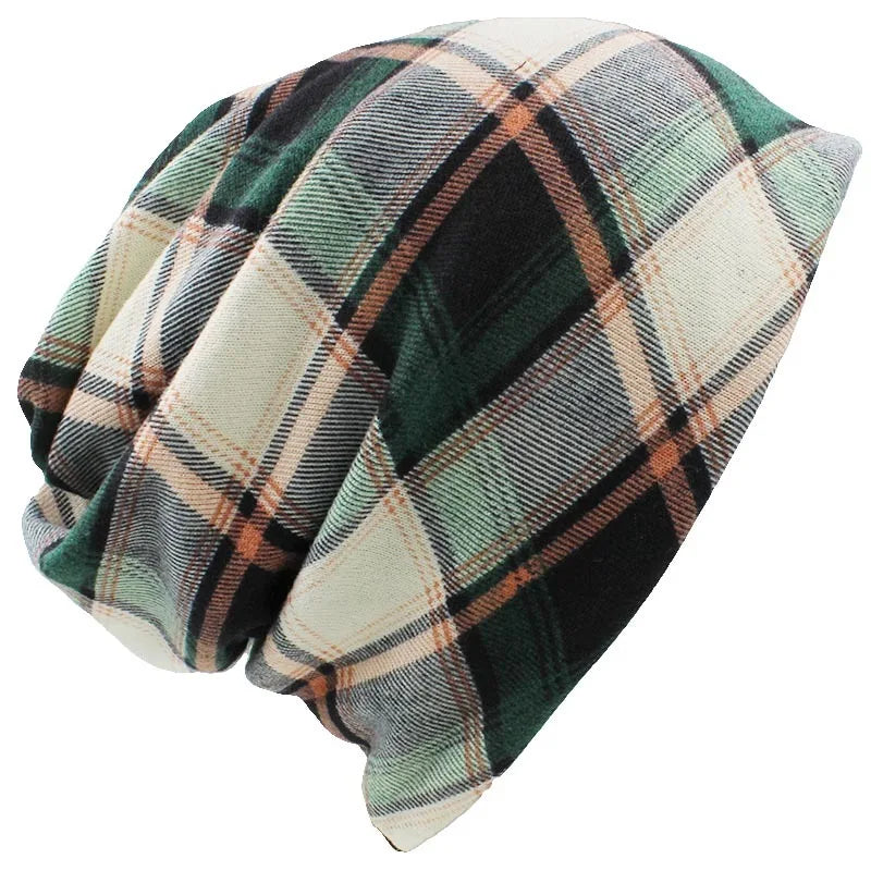 LOVINGSHA Brand Autumn Winter Hats For Women Plaid Design Contrast Color Ladies hat Skullies And Beanies Men Hat Unisex HT022