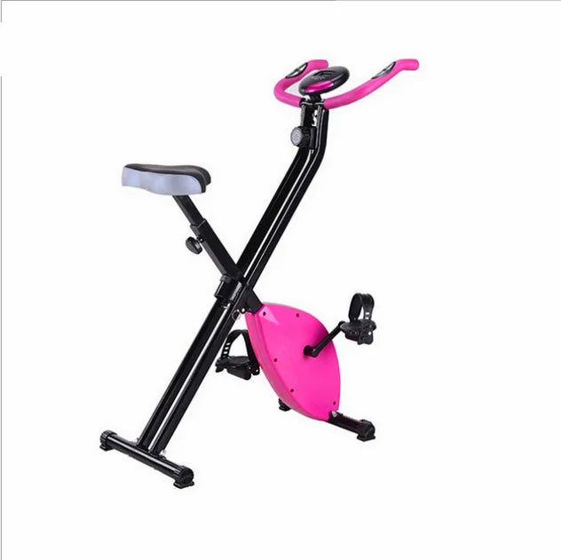 Folding Exercise Bike Compact Foldable Stationary Bike Magnetic Resistance Control