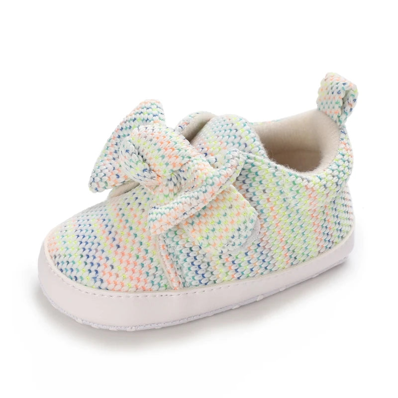 0-18 Months Infant Spring Shoe Newborn Infant Girls and Boys Recreational Baptism Non-Slip Walking Shoe White Soft-soled Sneaker