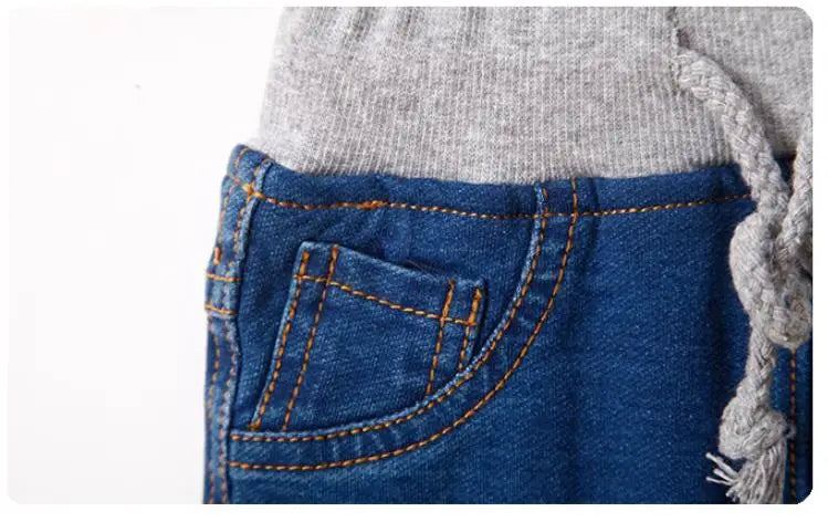 2024 New High quality thick winter warm cashmere kids baby pants Boys Girls children' cotton trousers children jeans1-6Y