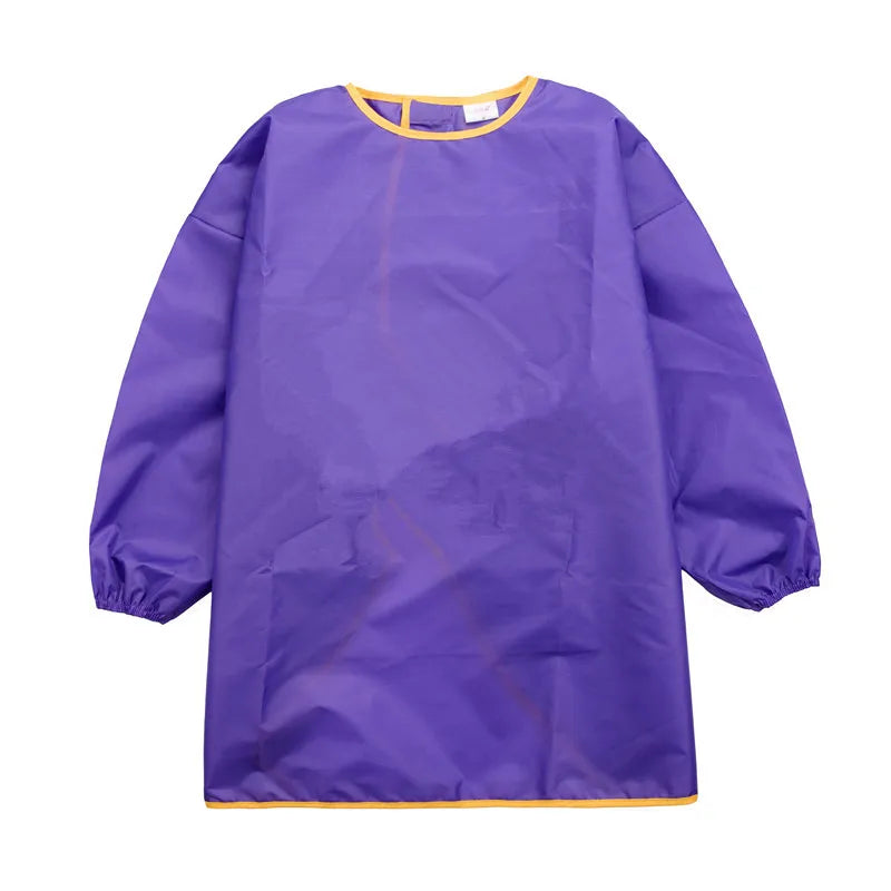 Children Long Sleeve Waterproof Apron for Kid School Art Craft Painting Kitchen Cook Baby Boy Girl Feeding Eat Smock DIY Drawing