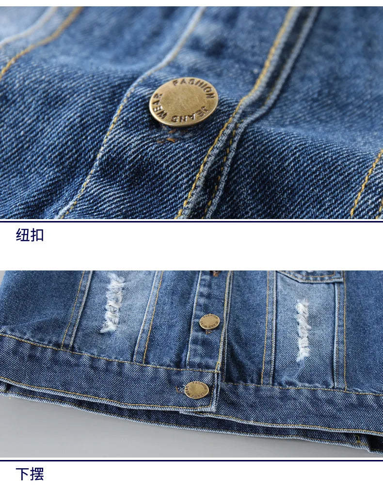 Fashion Casual Kids Boys Denim Vest Waistcoats Baby Girls Classic Denim Coats Spring Autumn Short Jackets Clothin Fit 2-7 Yearsg