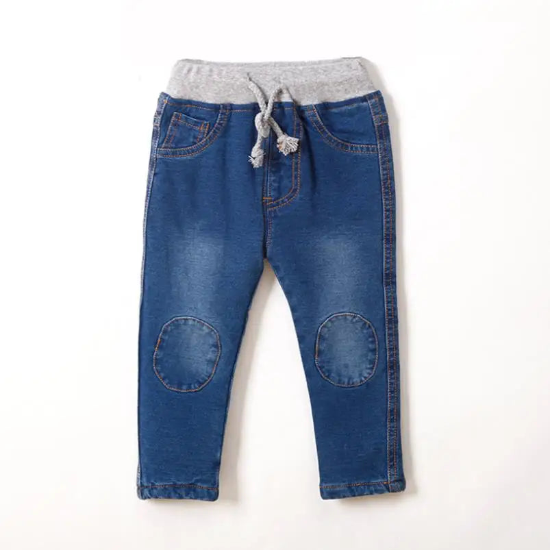2024 New High quality thick winter warm cashmere kids baby pants Boys Girls children' cotton trousers children jeans1-6Y
