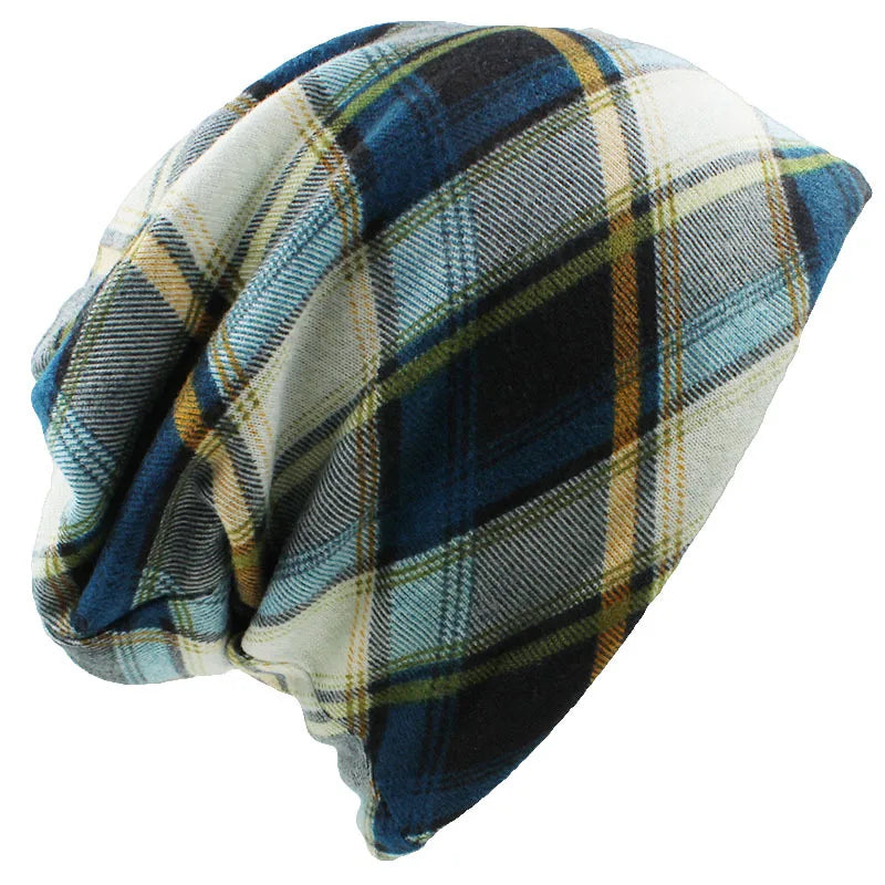 LOVINGSHA Brand Autumn Winter Hats For Women Plaid Design Contrast Color Ladies hat Skullies And Beanies Men Hat Unisex HT022