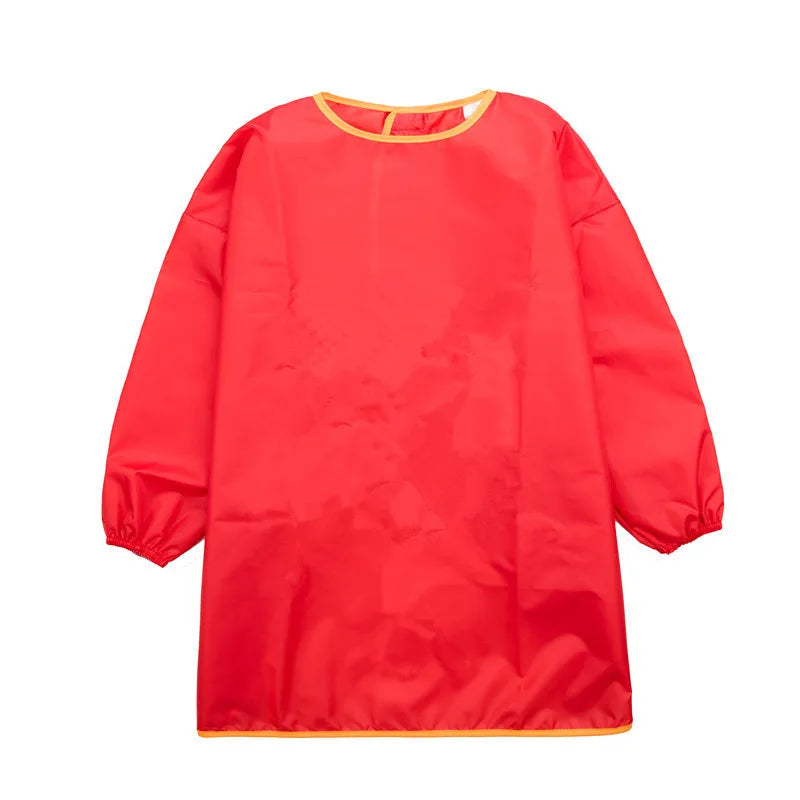 Children Long Sleeve Waterproof Apron for Kid School Art Craft Painting Kitchen Cook Baby Boy Girl Feeding Eat Smock DIY Drawing