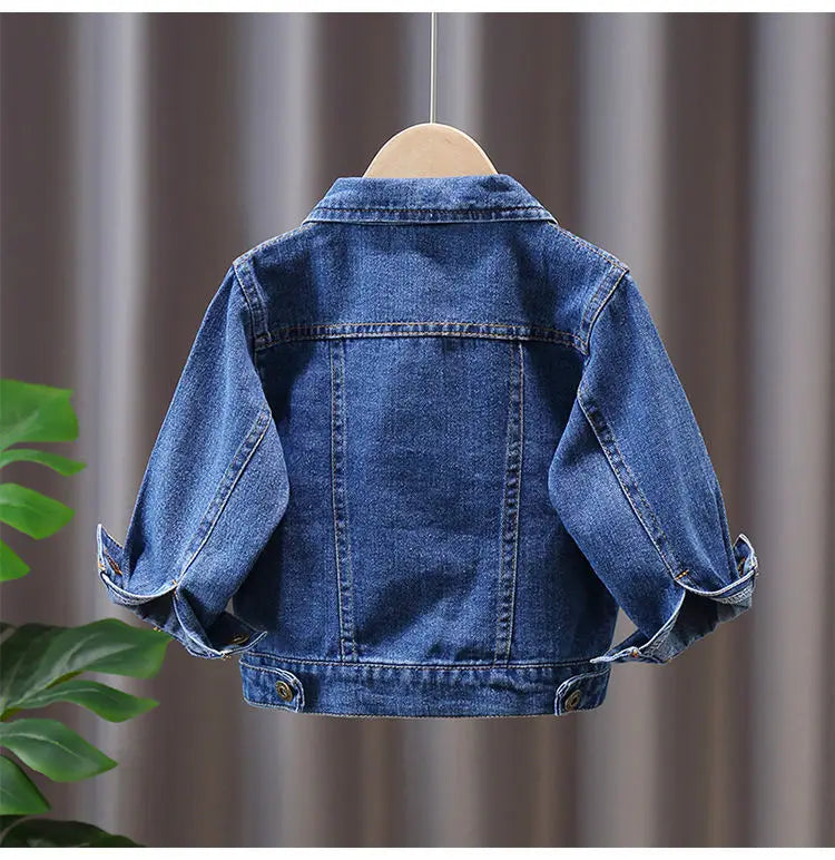 Children's Denim Jackets Trench Coat Embroidery Jackets Boy Baby Denim Coat Casual Outerwear Spring Autumn clothing