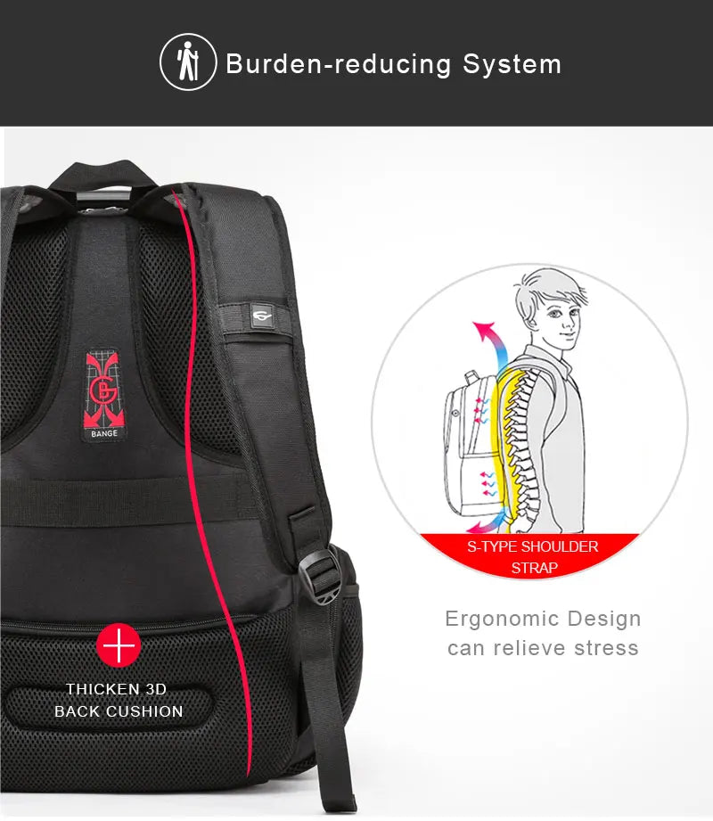 KAKA 15.6 inch Laptop Backpack Large Capacity Men Travel Bag Men Backpack bag  Men travel Shoulder Bag Waterproof  Rucksack Bags
