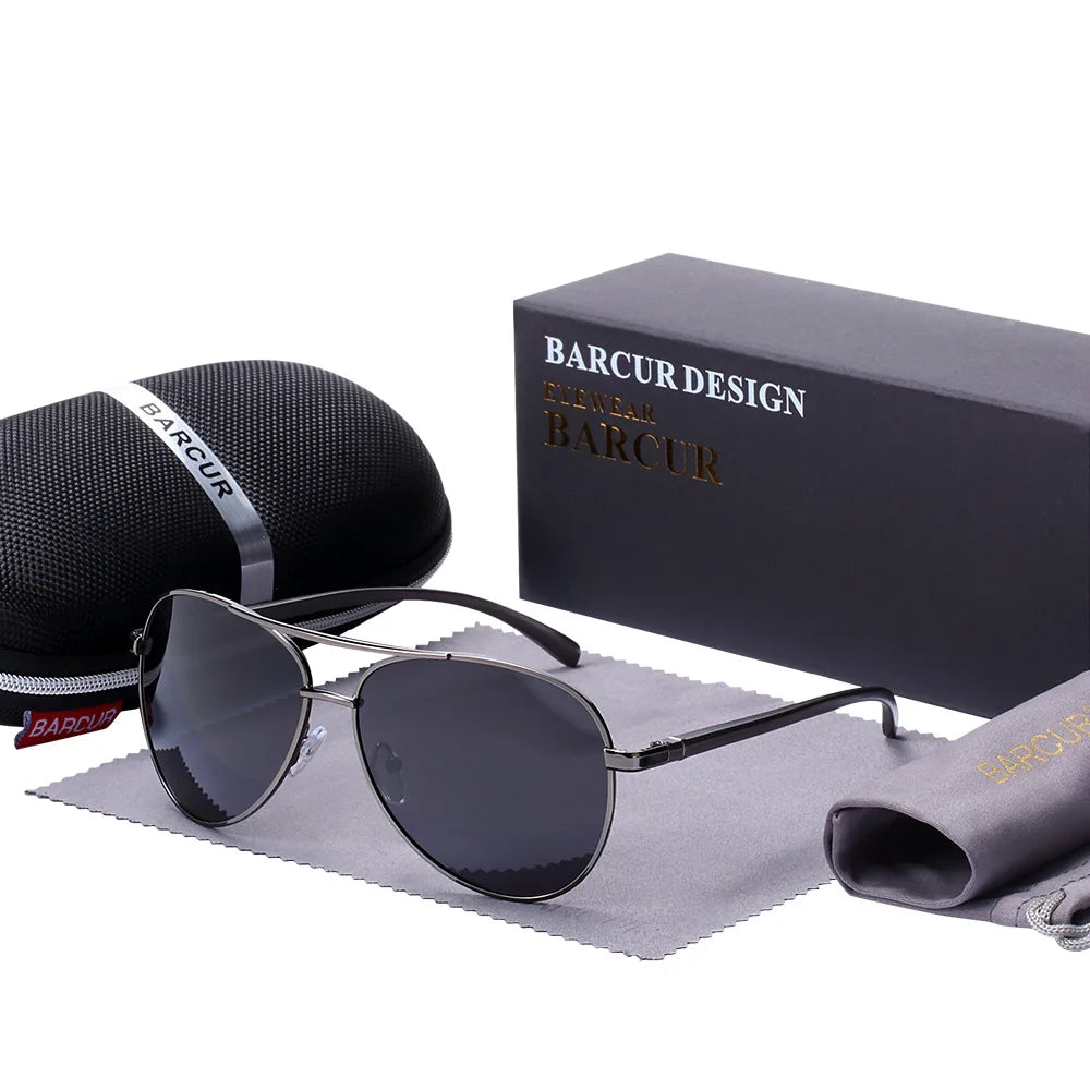 BARCUR Eyewear Accessories Men Sunglasses Male Hot Male Sun Glasses Polarized Sunglasses for Men Glasses