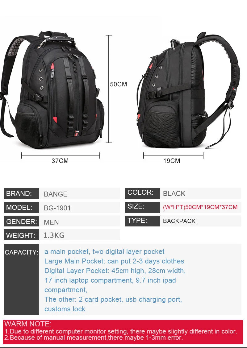 KAKA 15.6 inch Laptop Backpack Large Capacity Men Travel Bag Men Backpack bag  Men travel Shoulder Bag Waterproof  Rucksack Bags