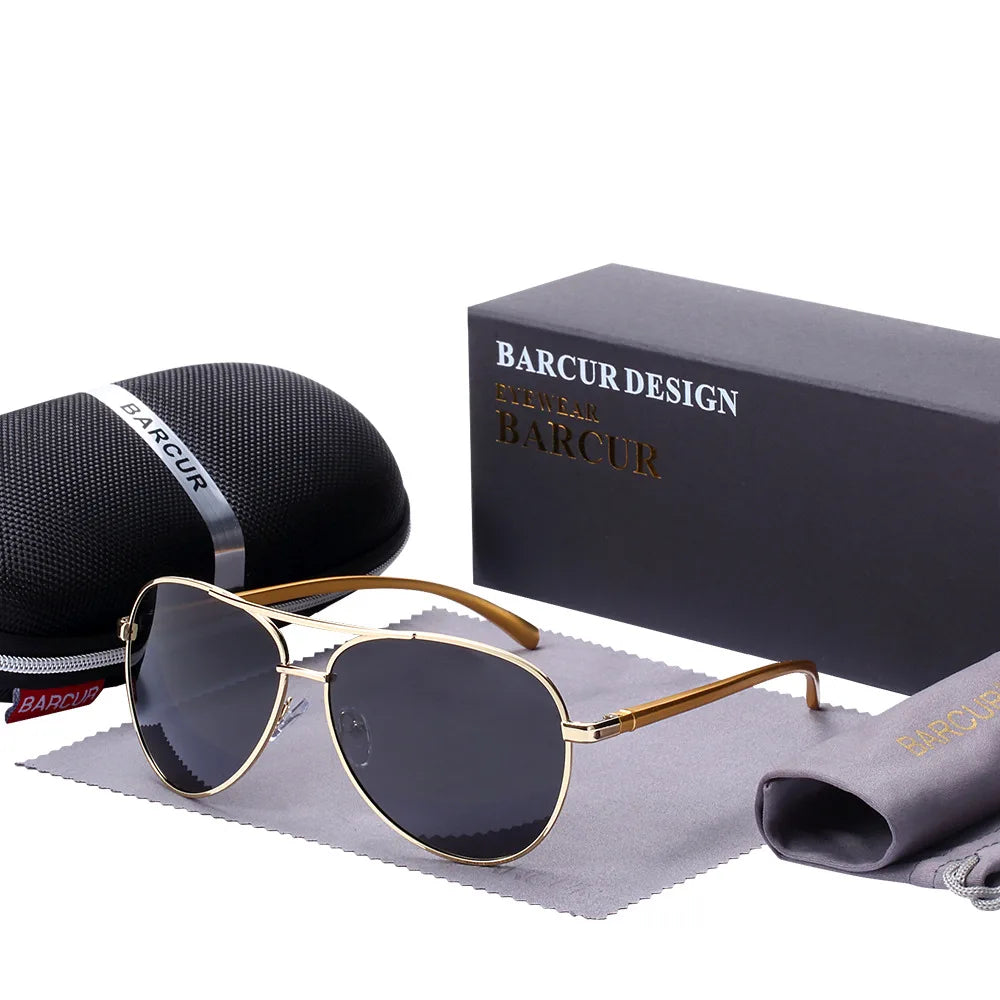 BARCUR Eyewear Accessories Men Sunglasses Male Hot Male Sun Glasses Polarized Sunglasses for Men Glasses