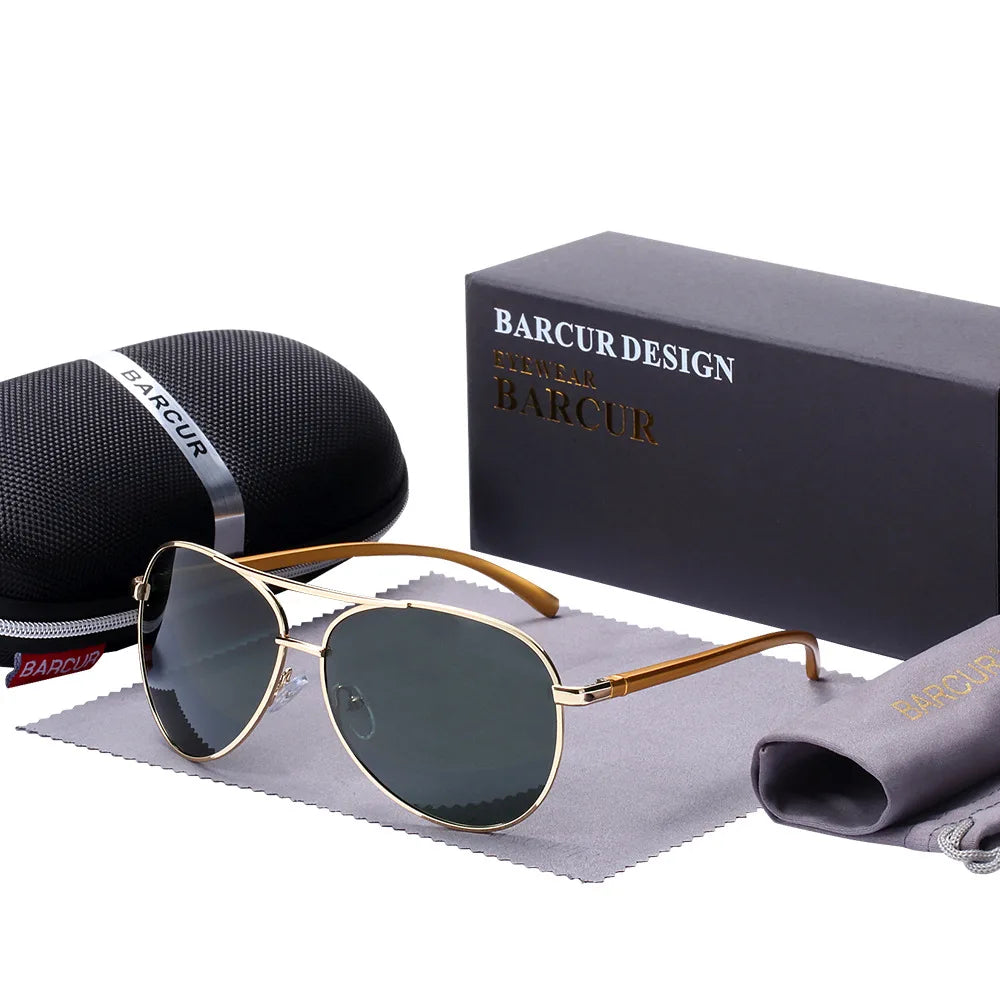 BARCUR Eyewear Accessories Men Sunglasses Male Hot Male Sun Glasses Polarized Sunglasses for Men Glasses