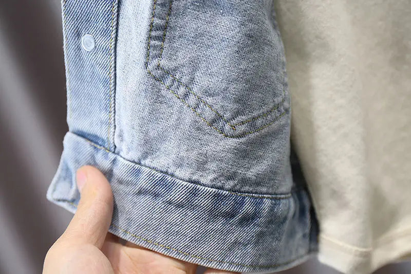 Children's Denim Jackets Trench Coat Embroidery Jackets Boy Baby Denim Coat Casual Outerwear Spring Autumn clothing