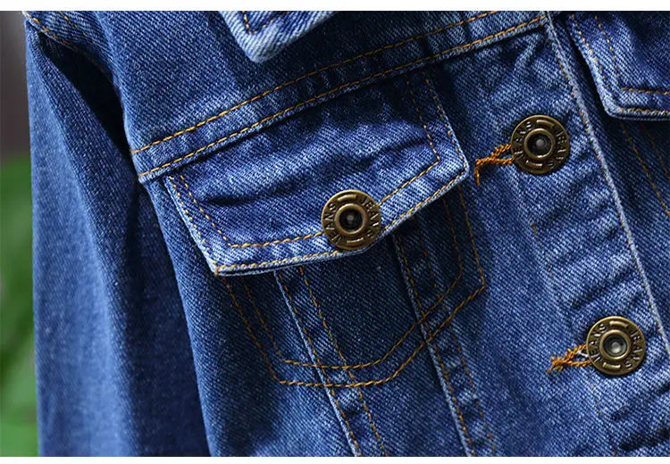 Children's Denim Jackets Trench Coat Embroidery Jackets Boy Baby Denim Coat Casual Outerwear Spring Autumn clothing