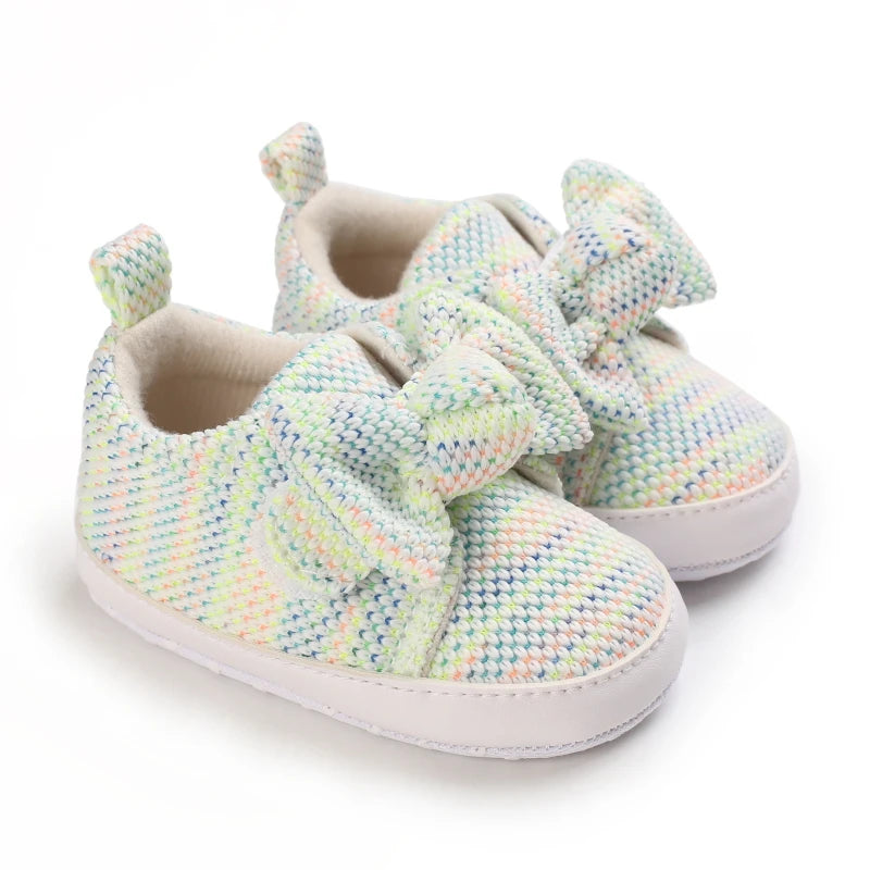 0-18 Months Infant Spring Shoe Newborn Infant Girls and Boys Recreational Baptism Non-Slip Walking Shoe White Soft-soled Sneaker