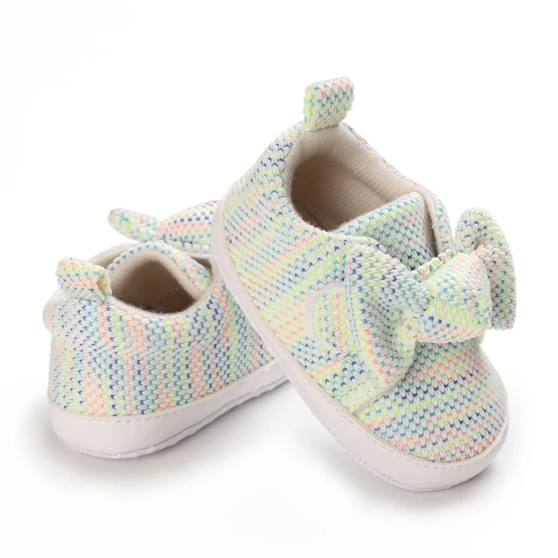 0-18 Months Infant Spring Shoe Newborn Infant Girls and Boys Recreational Baptism Non-Slip Walking Shoe White Soft-soled Sneaker
