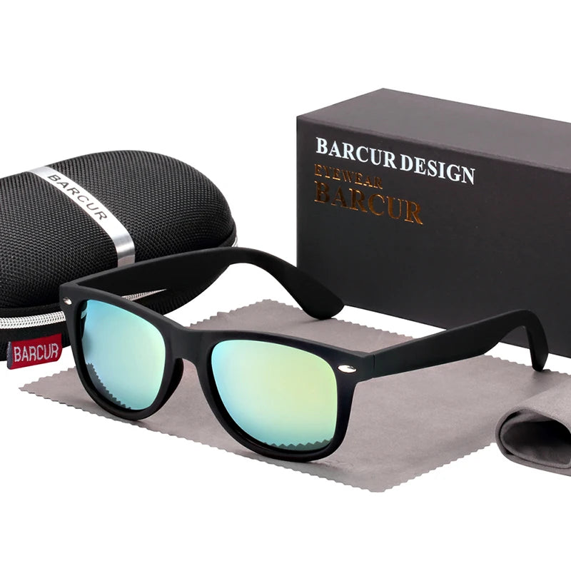 BARCUR Retro Glasses Men Sunglasses Vintage Fashion Classic Brand Glasses Women Sunglasses Unisex UV400 Oculos de sol