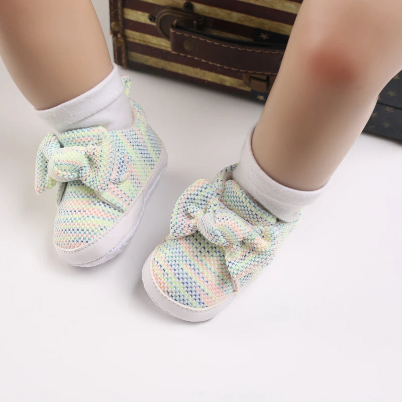 0-18 Months Infant Spring Shoe Newborn Infant Girls and Boys Recreational Baptism Non-Slip Walking Shoe White Soft-soled Sneaker