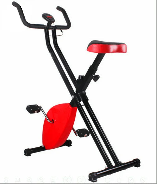 Folding Exercise Bike Compact Foldable Stationary Bike Magnetic Resistance Control
