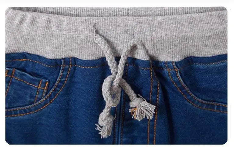 2024 New High quality thick winter warm cashmere kids baby pants Boys Girls children' cotton trousers children jeans1-6Y