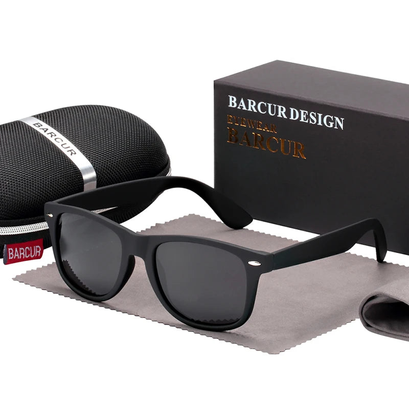 BARCUR Retro Glasses Men Sunglasses Vintage Fashion Classic Brand Glasses Women Sunglasses Unisex UV400 Oculos de sol
