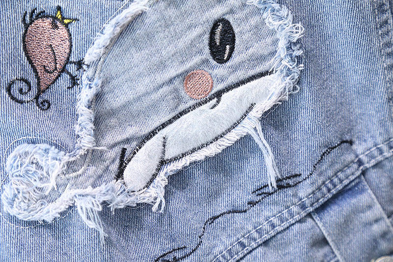 Kids Casual Vest Girl Denim Vest Light Blue Jeans Jacket Autumn Sleeveless Loose Short Coat Children Waistcoats