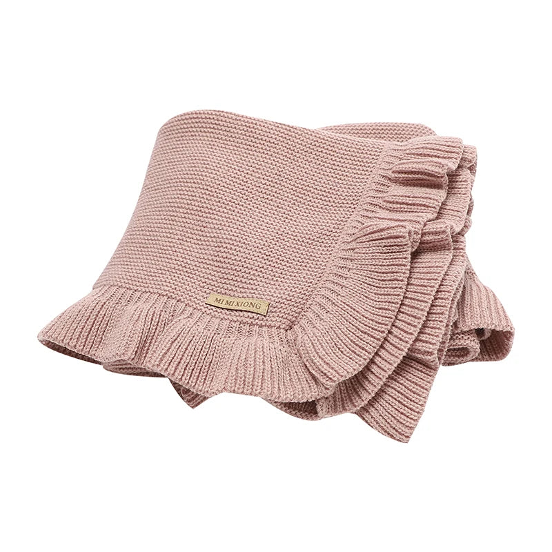Baby Blankets 90*70cm Knitted Newborn Boys Girls Solid Stroller Swaddle Wrap Sleepsack Reversible Soft Infantil Receiving Quilts