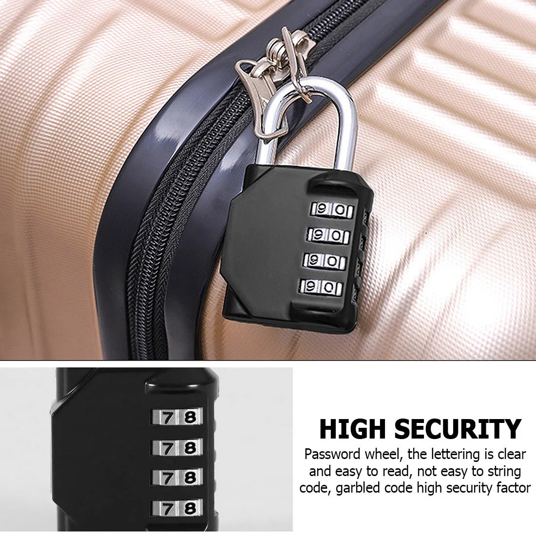 Clearance_1 Pack 4 Digit Combination Lock, Locker Lock, Padlock Outdoor Indoor, Waterproof Design, for School, Gym Or Sports Loc