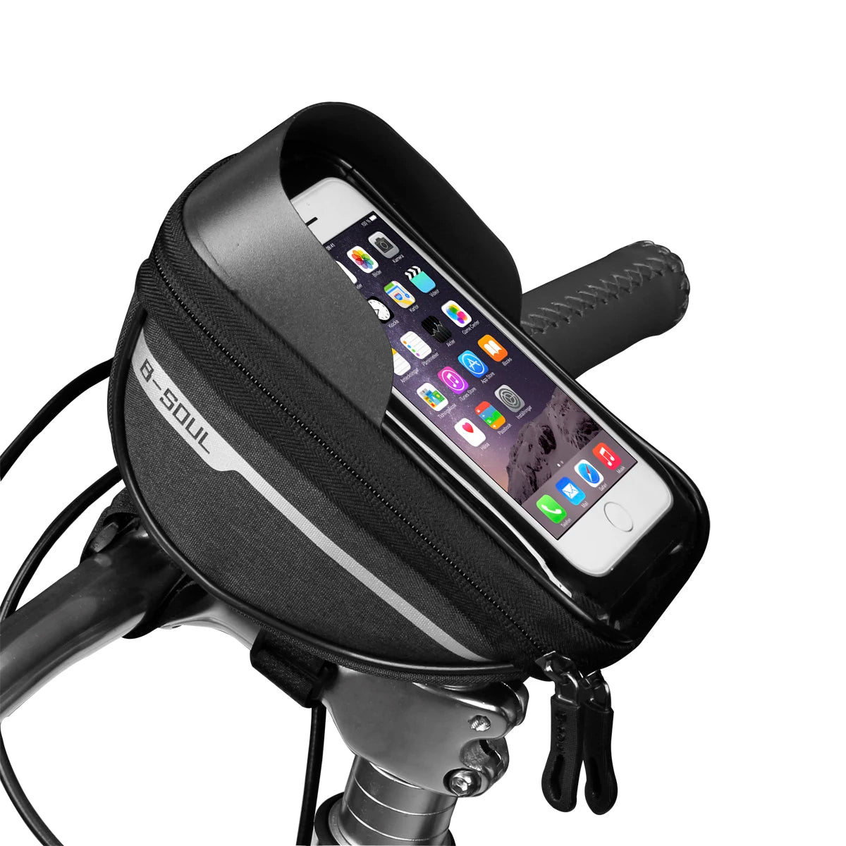 B-SOUL Bicycle Bag Front Bag Handlebar Bag Mobile Phone Bag Horizontal Bag Mountain Road Bike Riding Accessories