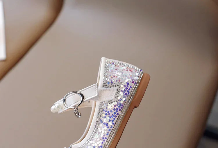 2025 New Fashionable Stylish Princess Crystal Shoes For Girls Children's Dance Kids Shoes Wholesale Medium
