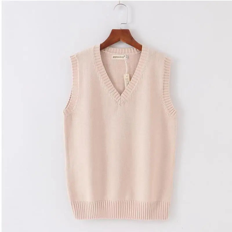 Japanese School JK Uniform Sweater Vest High School Uniform For Girls Boy Cosplay Halloween Winter Anime Vest cute Knitting Coat