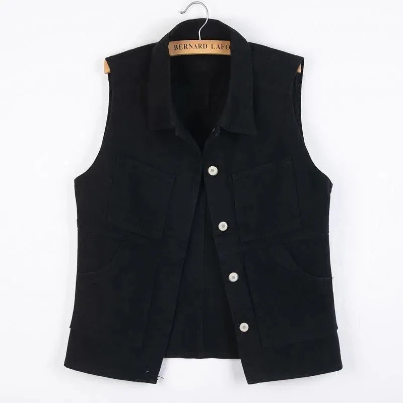 Middle length Denim Vest Women New Spring Autumn Slim Jeans Vest Jackets Female Casual Sleeveless Waistcoats Cowboy Coat Tops