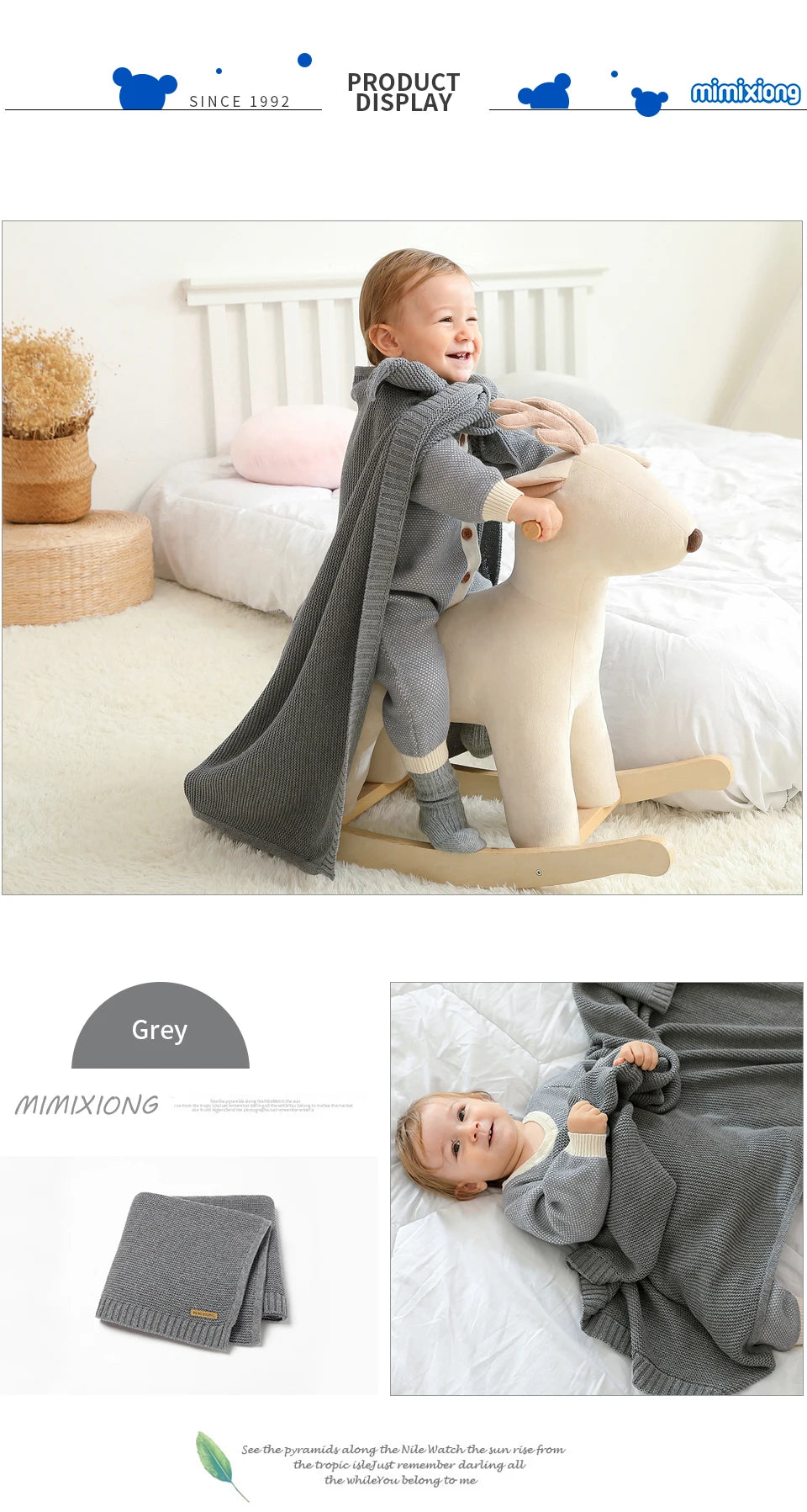 Baby Blankets 100*80cm Knit Newborn Boy Girl Month Stroller Bassinet Bedding Cradle Quilts Dual-Use Infant Netural Receiving Mat