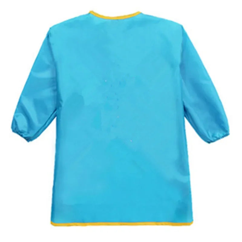 Children Long Sleeve Waterproof Apron for Kid School Art Craft Painting Kitchen Cook Baby Boy Girl Feeding Eat Smock DIY Drawing