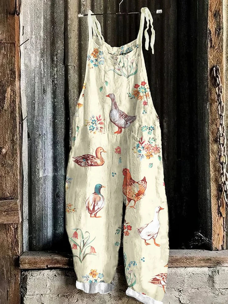 Colorful Fish Print Sexy Adjustable Jumpsuit Shorts Urban Street Trend Women's Pants Casual Adjustable Jumpsuit Pants S-5XL