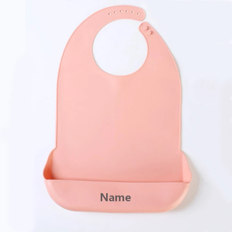 Adult Bibs Personalized Name Printing Silicone Drool Bib Easy to Clean Father Mother Gift Suitable for Elderly Use