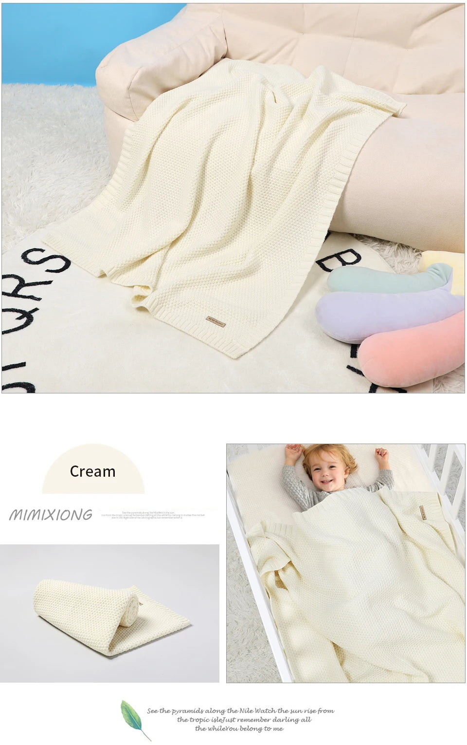 Newborn Baby Blankets Swaddle Wrap Breathable Knitted Infant Boys Girls Crib Cellular 100*80cm Toddler Throw Receiving Quilt Mat