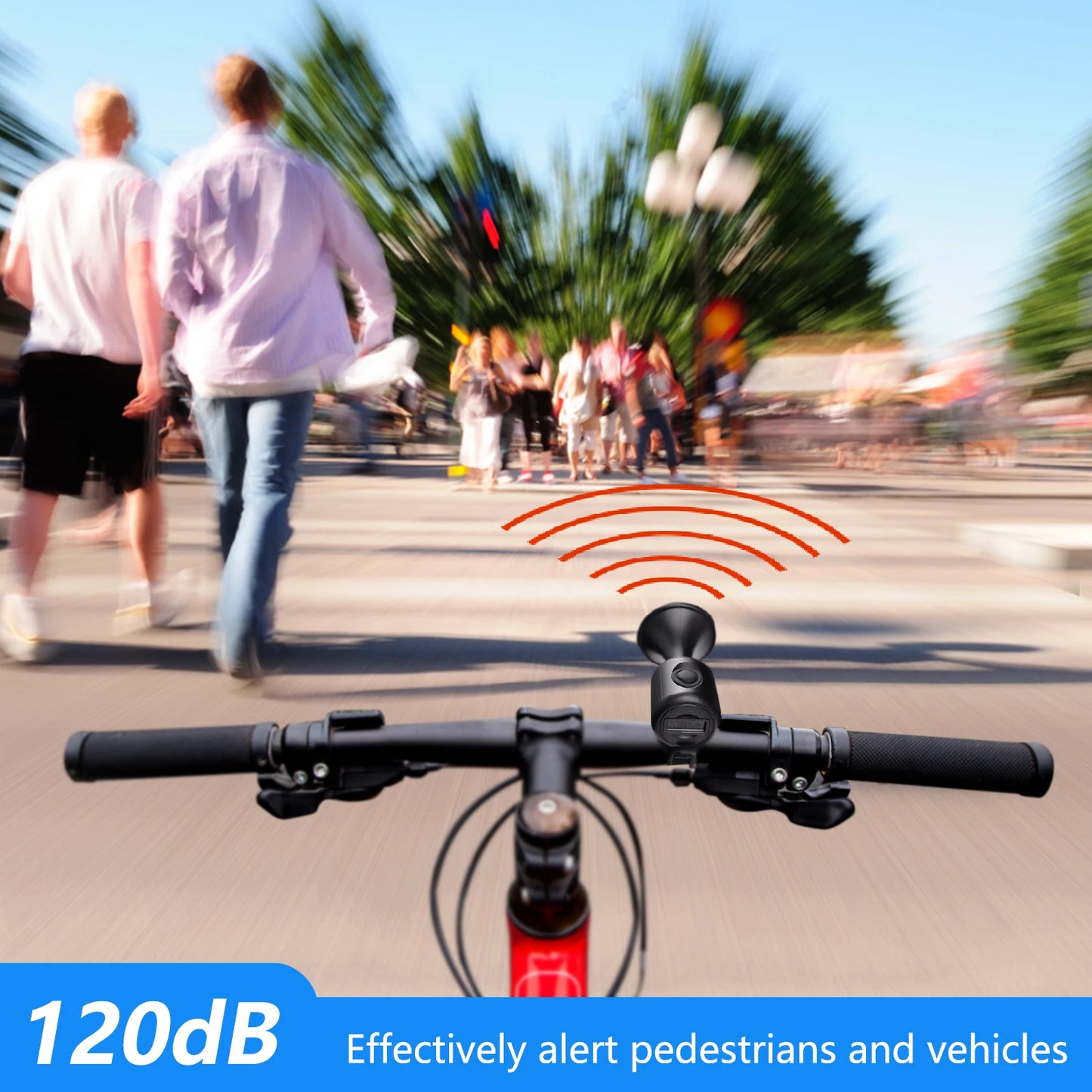 Electric Bicycle Horn 120db Bike Bell IPX4 Waterproof Cycling Warning Alarm For For Kids Scooters Rode MTB Bikes