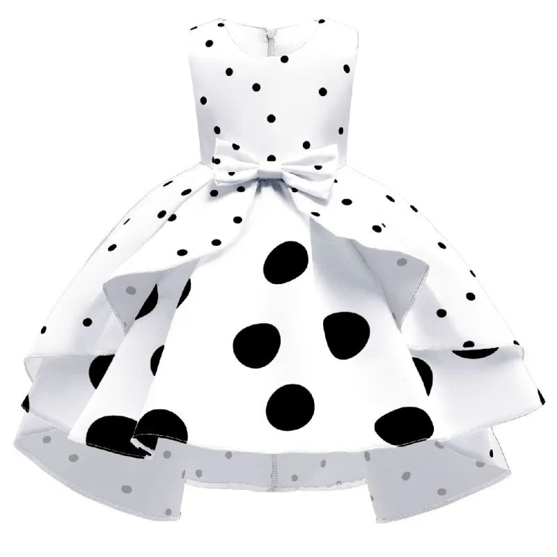 Baby Girls Flower Striped Dress For Girls Floral Wedding Party Dresses Kids Princess Christmas Dress Children Girls Clothing
