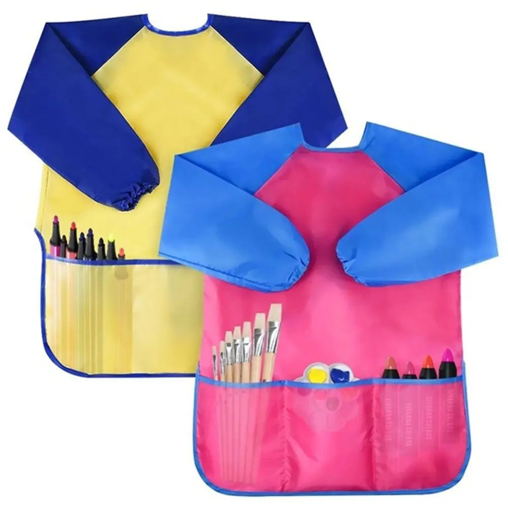 Children Art Baking Craft Kitchen Waterproof Art Kids Painting Apron Cooking Bib