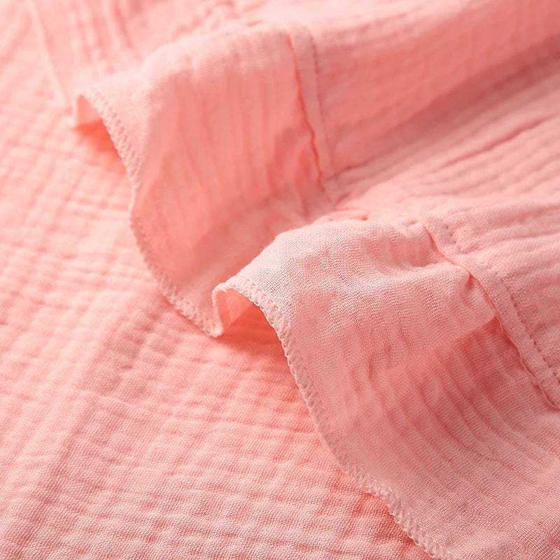 100% Organic Cotton Baby Wrap Gauze Ruffle Baby Blanket Newborn Security Muslin Swaddle Blanket