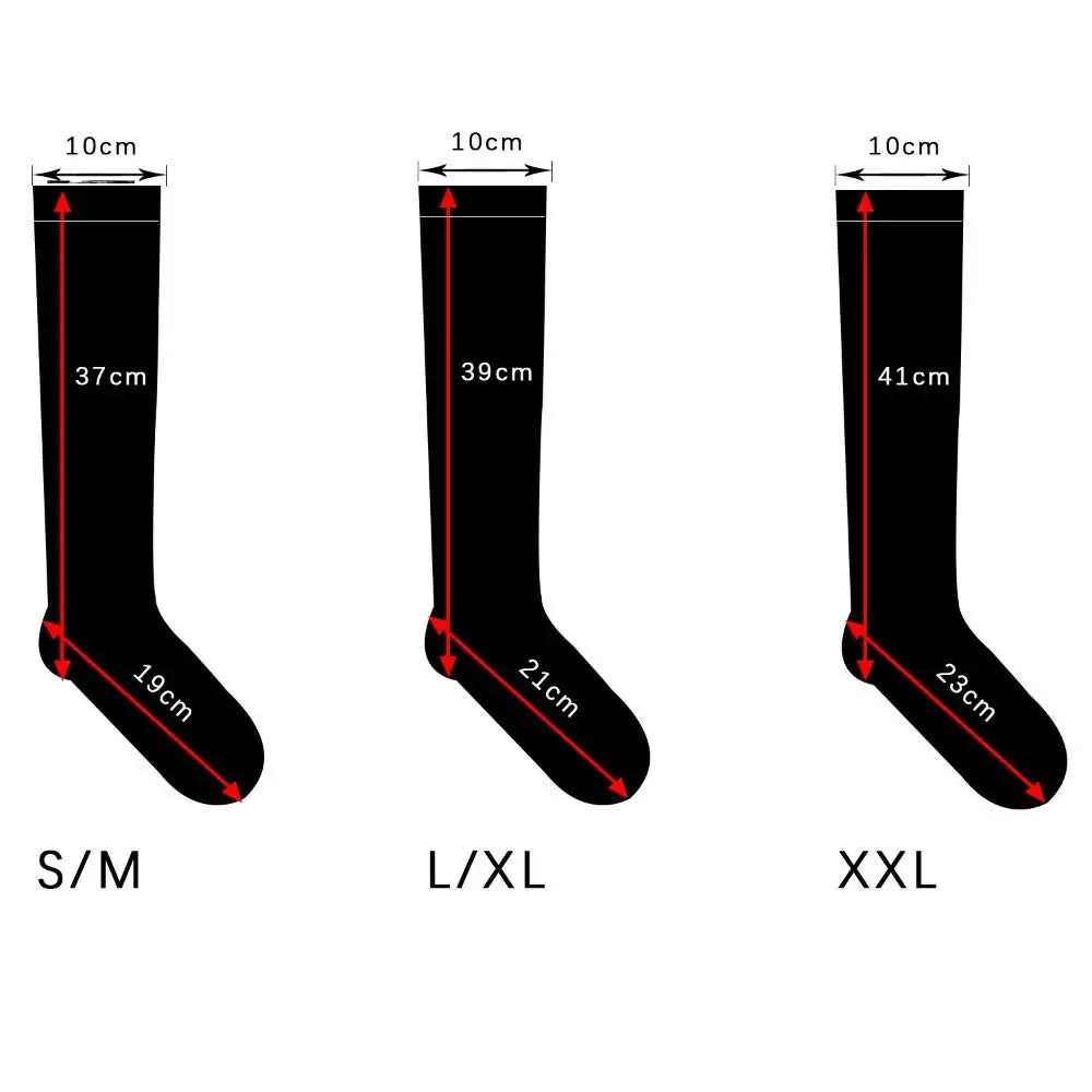 1 Pair Zipper Compression Socks Women Men High Elasticity Nylon Closed Toe Pressure Stocking For Edema Varicose Veins