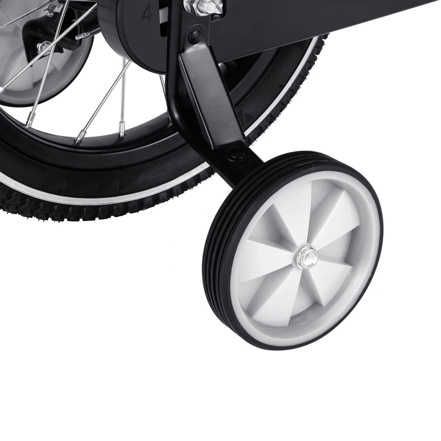 14inch Children's Bicycle with Training Wheel for 2-5 Year-Old Boys and Girls, Height Adjustable Kids Bike White/Yellow/Red/Blue