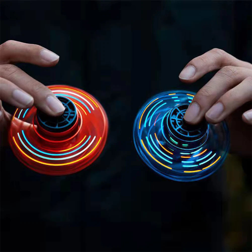 1-5PCS Fingertip Flying Gyro 360° Rotating Helicopter Spinner Toy 100mAh with LED Lights for Adult Kids Decompression Toy