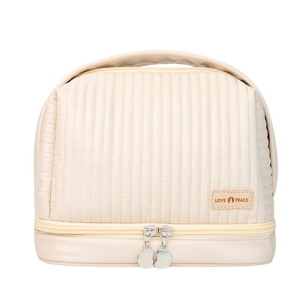 Girls Cosmetic Bag for Makeup PU Leather Make Up Organizer Case Handbag Women Travel Toiletry Storage Pouch Make Up Case