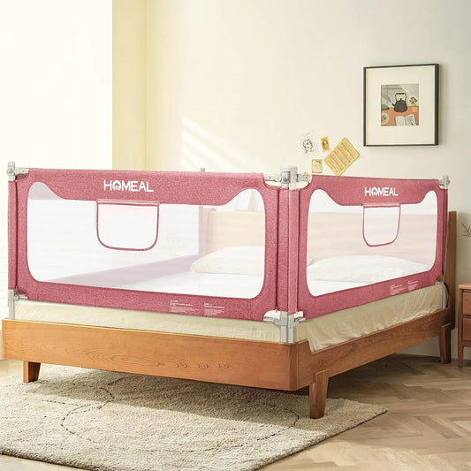 Toddlers Bed Rail For Queen Bed, Upgrade Baby Bed Rail Guard With U-Shape Base, Bed Guard Rail For Toddlers For Queen Size
