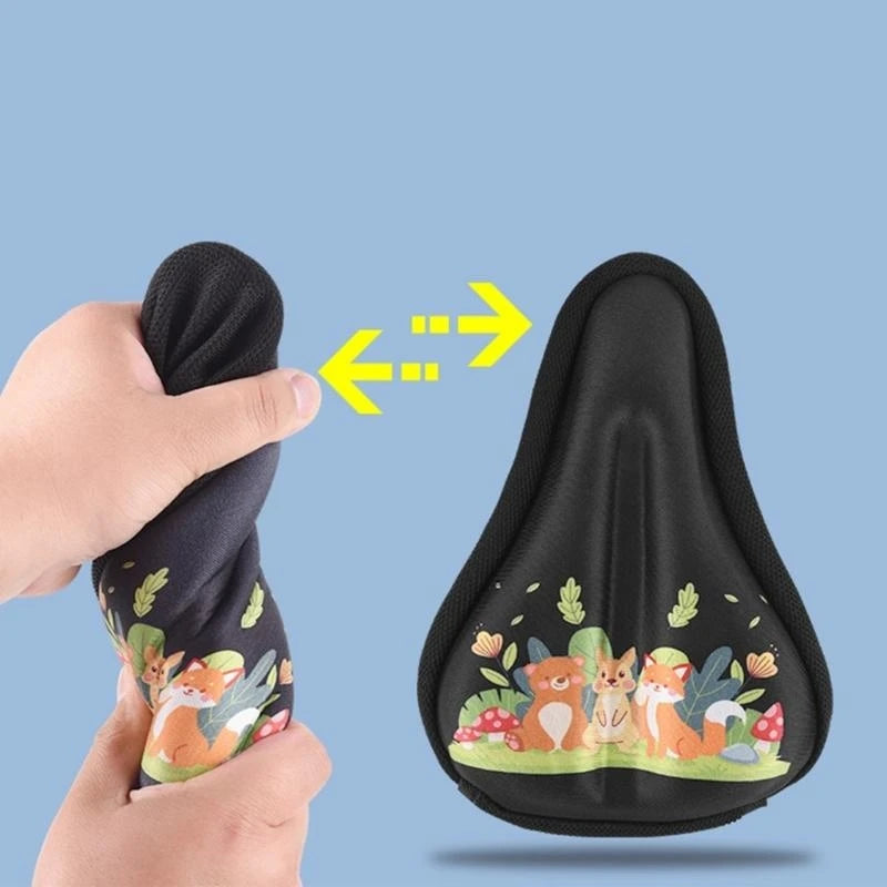 Kids Bike Seats Cushions Cover With Waterproofs Cover Bicycles Seats Protector Bike Saddles Pad Children Bicycles Accessories