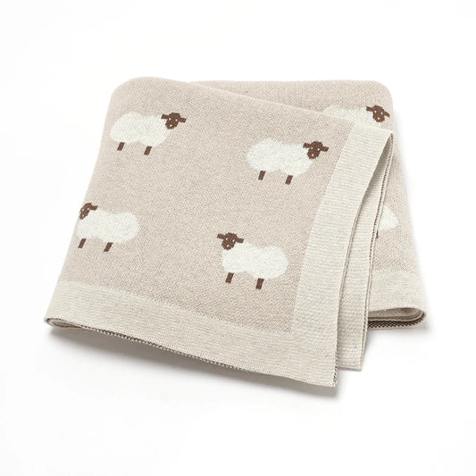 Baby Cotton Blankets Knitted Newborn Boys Girls Stroller Nursery Swaddle Wrap Cuddle Quilts 90*70cm Infant Toddler Receiving Mat